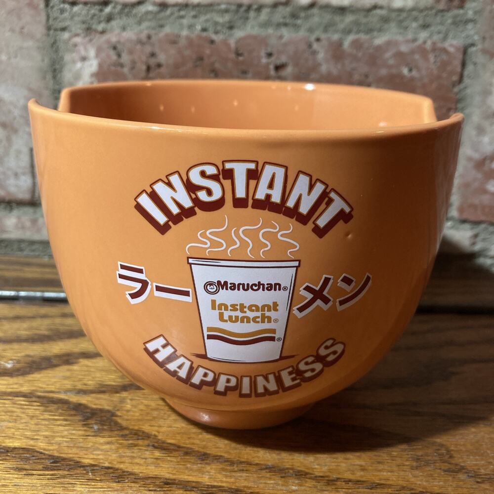 MAD ENGINE MARUCHAN INSTANT HAPPINESS RAMEN BOWL ORANGE NOODLE Double Pour Spout